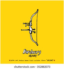 Sports poster illustration - hand drawn in vector / sport background