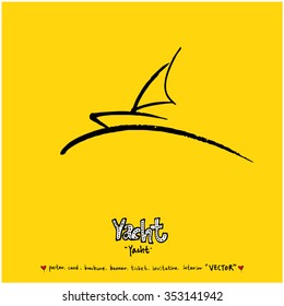 Sports poster illustration - hand drawn in vector / sport background