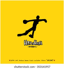 Sports poster illustration - hand drawn in vector / sport background