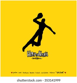 Sports poster illustration - hand drawn in vector / sport background