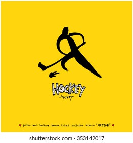 Sports poster illustration - hand drawn in vector / sport background