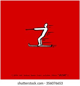 Sports poster illustration - hand drawn in vector  / sport background
