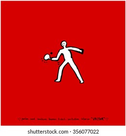 Sports poster illustration - hand drawn in vector  / sport background