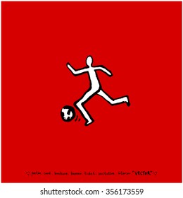 Sports poster illustration / sport background - vector