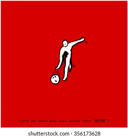 Sports poster illustration / sport background - vector