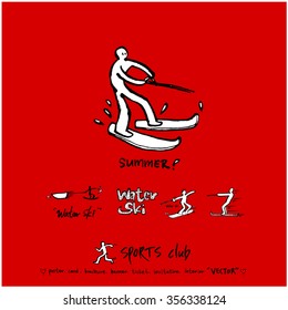Sports poster illustration / sport background - vector