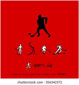Sports poster illustration / sport background - vector