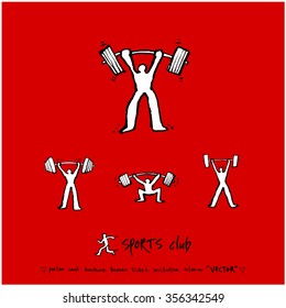 Sports poster illustration / sport background - vector