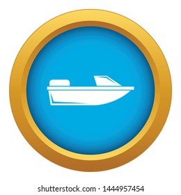 Sports powerboat icon blue vector isolated on white background for any design