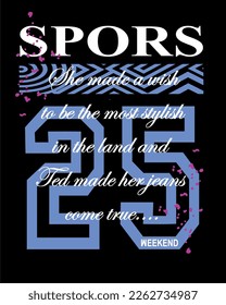 patrón de impresión deportiva consistente en texto coloreado y números adecuados para textiles