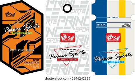 Sports products hang tag design