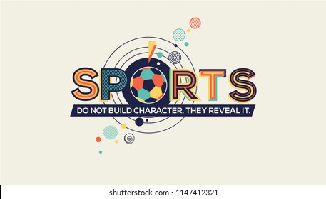 Sports quote in modern typography. Sport concept for wall graphics, poster, office graphics, sport space graphics.