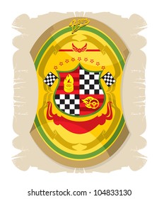 Sports race. Beer labels, 4, vector