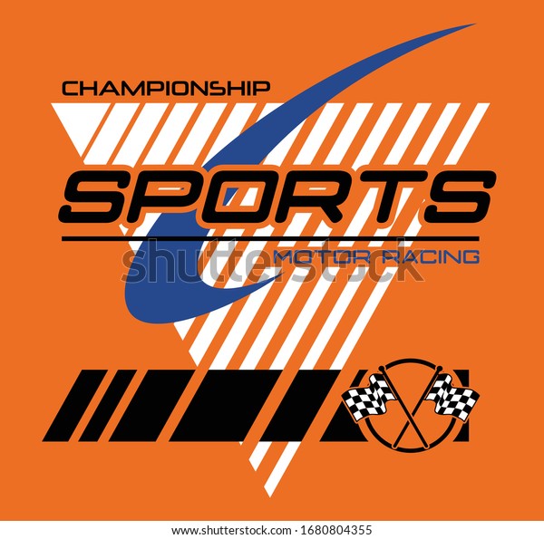 sports race tees vector\
graphic design
