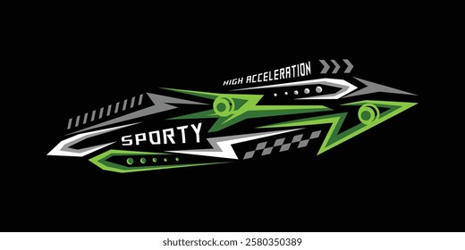 Sports racing abstract sticker vinyl decal template design