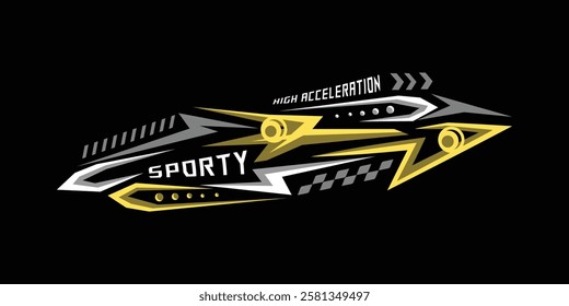 Sports racing abstract sticker vinyl decal template concept