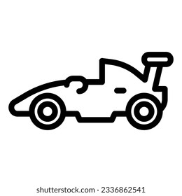 Sports racing car line icon. Race vehicle automobile symbol, outline style pictogram on white background. Sport formula auto sign for mobile concept and web design. Vector graphics
