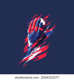 Sports Racing gloves meteor abstract striking design template for Team Uniforms Vector and merchandise