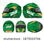 Sports racing helmet template vector design