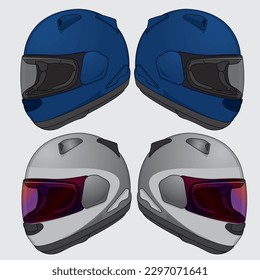 Sports racing helmet template vector design