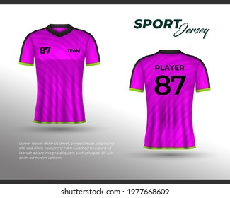 Sports racing jersey design. Front back t-shirt design. Templates for team uniforms. Sports design for football, racing, cycling, gaming jersey. Vector.