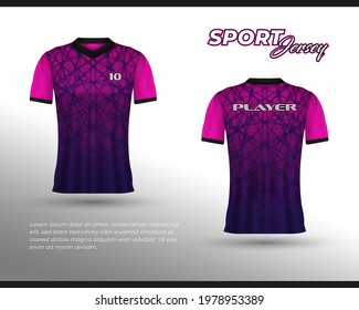 Sports racing jersey design. Front back t-shirt design. Templates for team uniforms. Sports design for football, racing, cycling, gaming jersey. Vector.