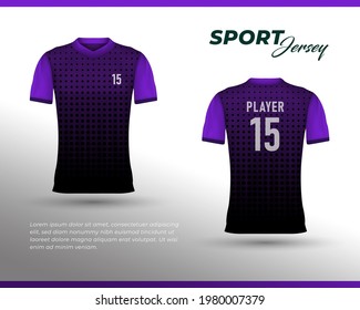 Sports racing jersey design. Front back t-shirt design. Templates for team uniforms. Sports design for football, racing, cycling, gaming jersey. Vector.