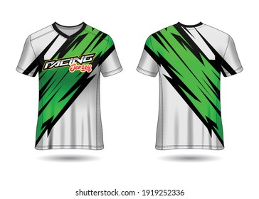 Sports Racing  Jersey Design Template for Team Uniforms Vector