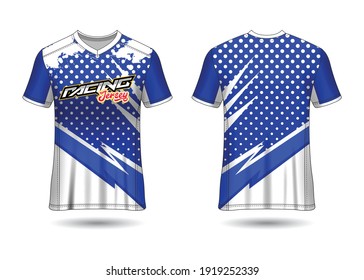 Sports Racing  Jersey Design Template for Team Uniforms Vector