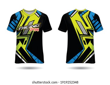 Sports Racing  Jersey Design Template for Team Uniforms Vector