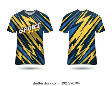 Sports Racing  Jersey Design Template for Team Uniforms Vector