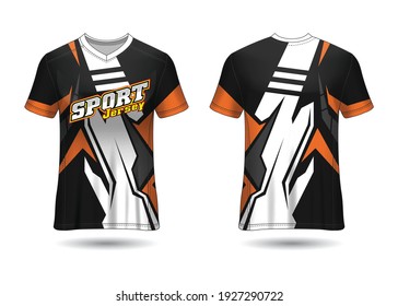 Sports Racing  Jersey Design Template for Team Uniforms Vector
