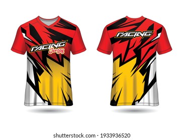 Sports Racing  Jersey Design Template for Team Uniforms Vector