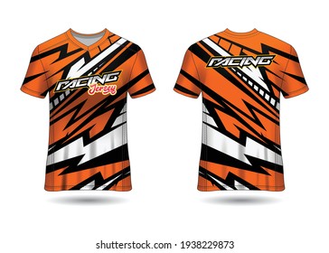 Sports Racing  Jersey Design Template for Team Uniforms Vector