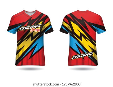 Sports Racing  Jersey Design Template for Team Uniforms Vector