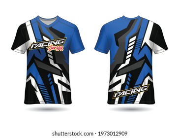 Sports Racing  Jersey Design Template for Team Uniforms Vector