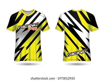 Sports Racing  Jersey Design Template for Team Uniforms Vector