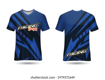 Sports Racing  Jersey Design Template for Team Uniforms Vector