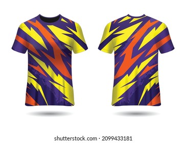 Sports Racing  Jersey Design Template for Team Uniforms Vector