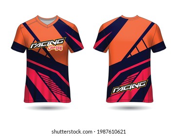 Sports Racing  Jersey Design Vector