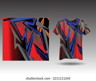 Sports racing jersey design.Templates for team uniforms. Sports design for football racing gaming jersey