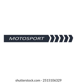 Sports racing stripe. Sports car, moto, boat sticker, striped vehicle tuning bar flat vector illustration icon. Tuning racing sport decal on white background