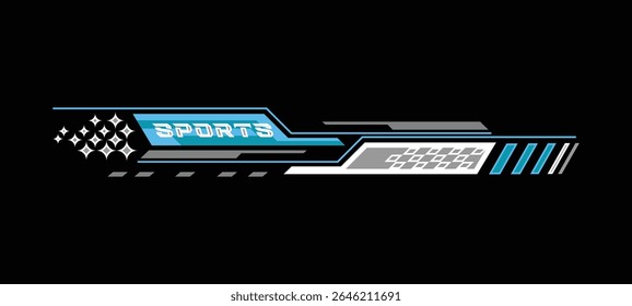 Sports racing stripes sticker modification body vinyl decal vector