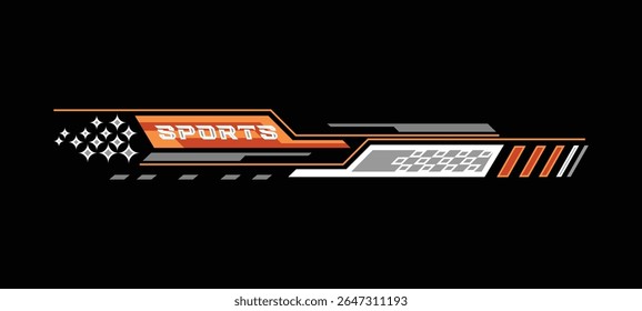 Sports racing stripes sticker modification body vinyl decal concept
