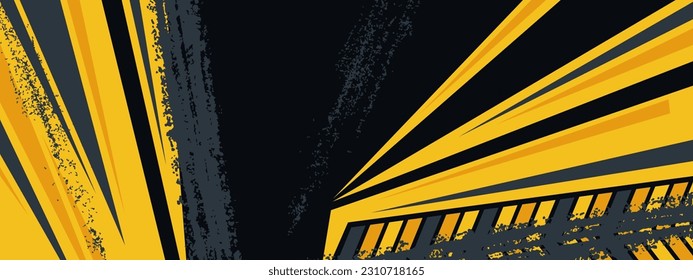 Sports racing texture background. Geometric grey yellow pattern vector illustration