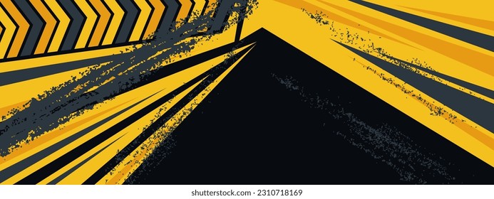 Sports racing texture background. Geometric grey yellow pattern vector illustration