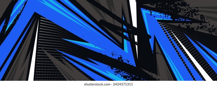 Sports racing texture background. Geometric blue grey pattern vector illustration