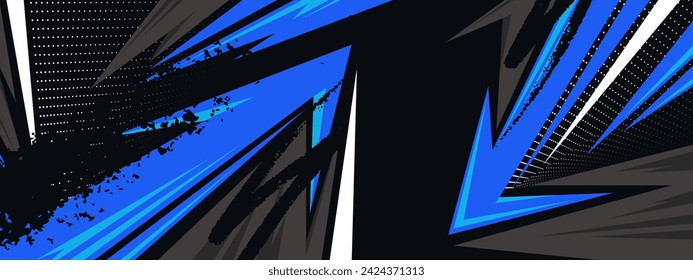 Fondo de textura de carreras deportivas. Ilustración geométrica azul gris patrón vector