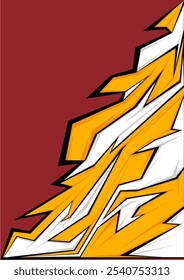 Sports racing texture background. Graphic abstract grey, orange and red stripe racing background