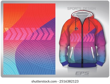 sports rainbow ring beam pattern design, illustration, textile background for sports t-shirt, football jersey shirt mockup for football club. consistent front view